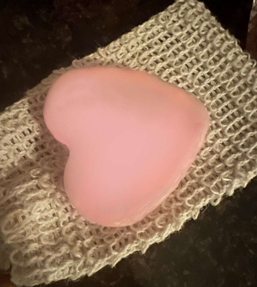 Cotton candy heart body balm bar