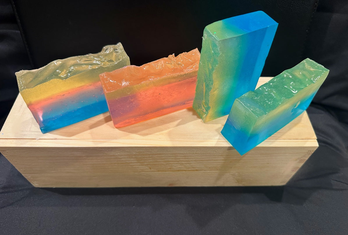 Color fade bath bars