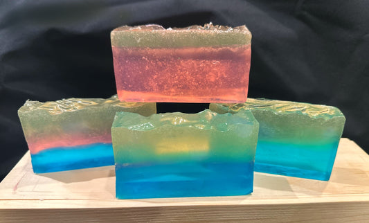 Color fade bath bars