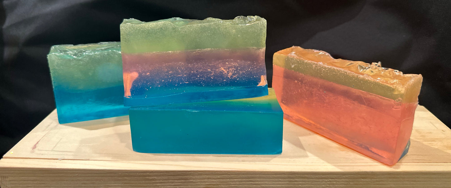 Color fade bath bars